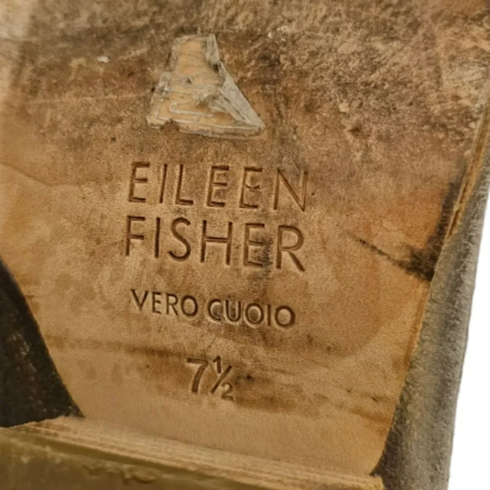 EILEEN FISHER Platinum Hawk‎ Block Heel Pump - Size 7 1/2